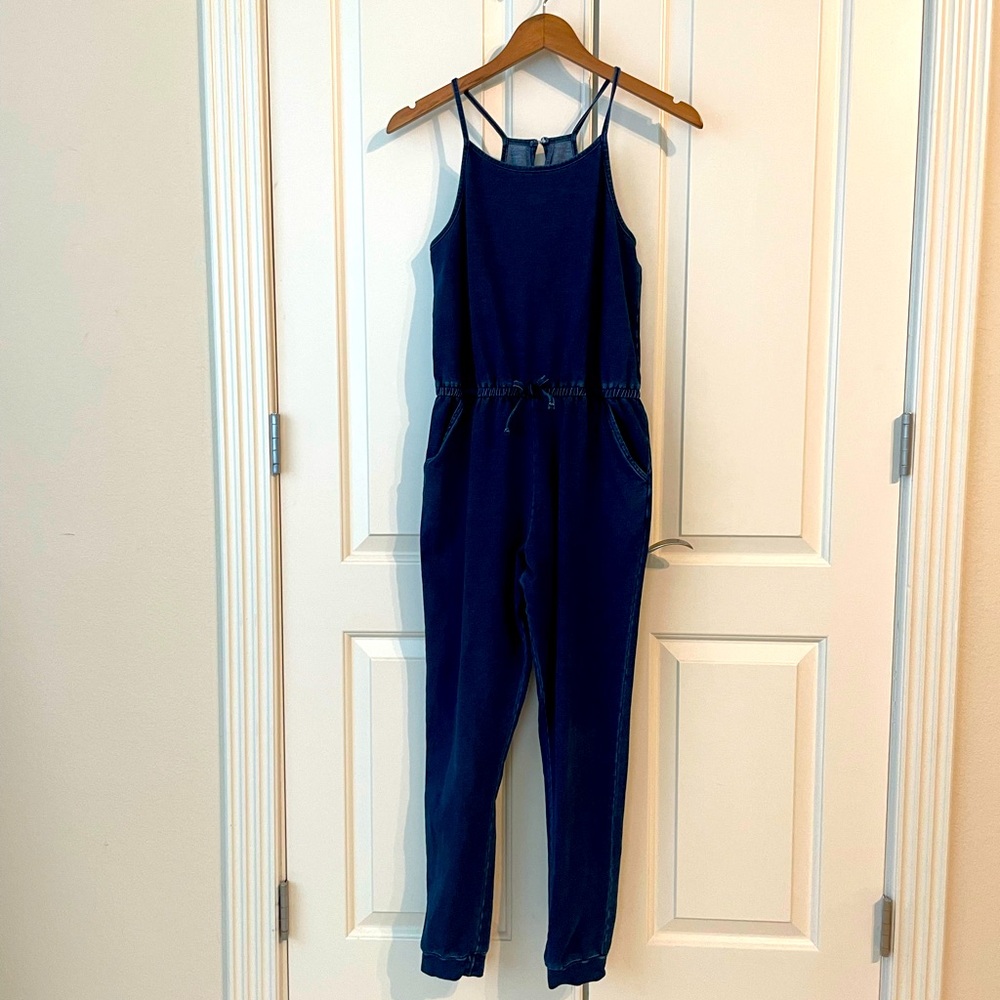 Girls denim jumpsuit.